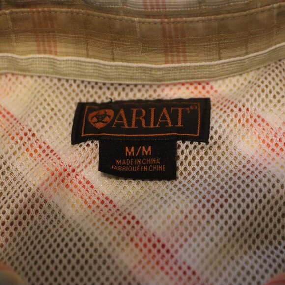 Ariat Men's Plaid Button Down Cotton/Polyester Blend Size Medium - Picture 12 of 16